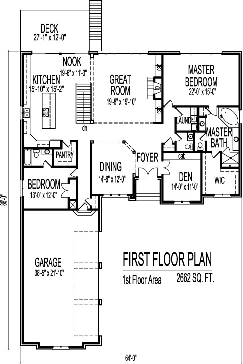 Stone Cottage Ranch House Floor Plans With 2 Car Garage 2 Bedroom