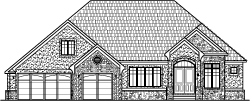 One Story 3 Bedroom 3000 Sq Ft House Plans Huntsville St Louis Springfield MO Missouri Kansas City Independence Des Moines Iowa IA Cedar Rapids Davenport