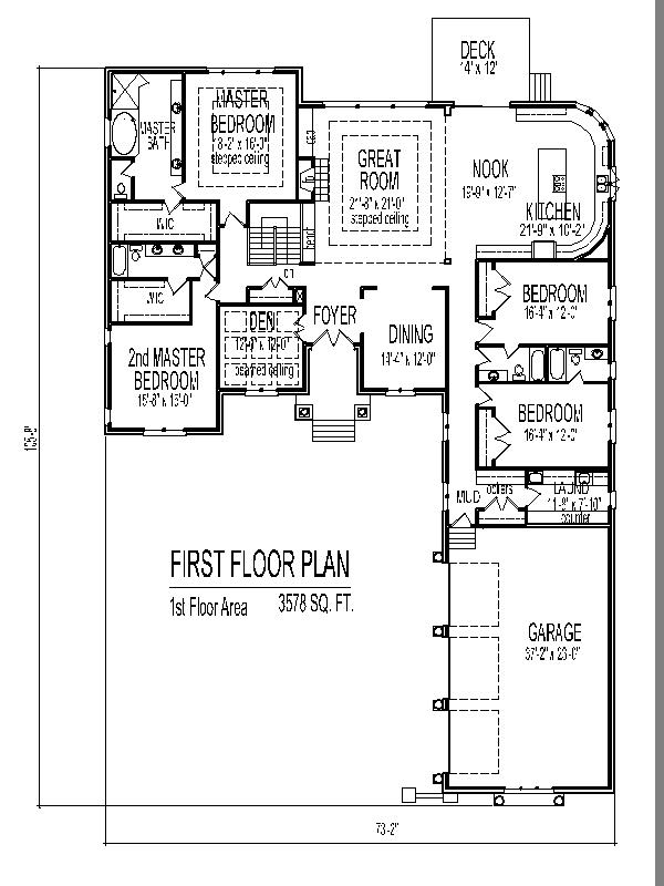 Bedroom Single Story House Plans