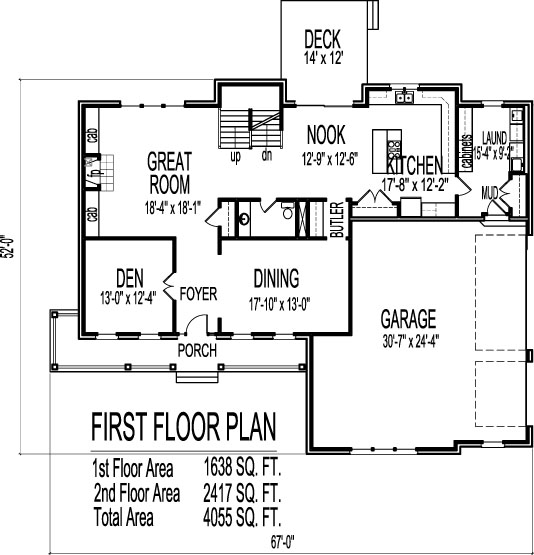 2 Story 4 Bedroom Farmhouse House Floor Plans Blueprints Building