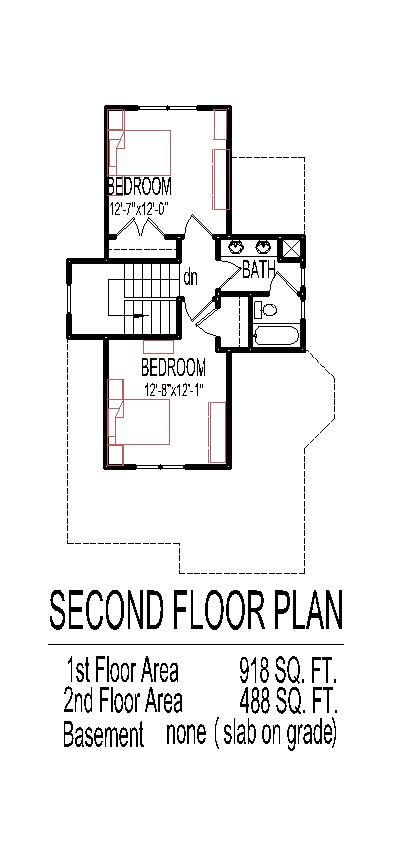 Simple Dream House Floor Plan Drawings 3 Bedroom 2 Story