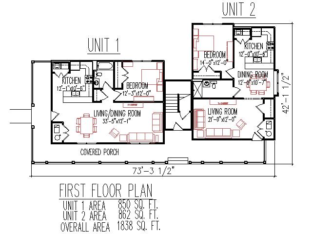 Duplex Plans 3 Unit 2 Floos 3 Bedroom 3 Bath Front Porch 2700 Sq Ft Lafayette Bloomington Indiana Carmel Fishers