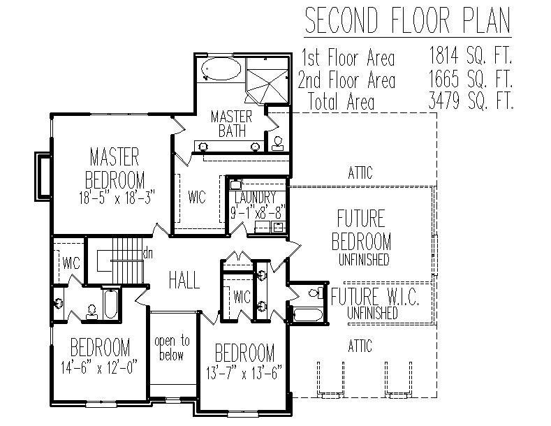 2 Story French Country Brick House Floor Plans 3 Bedroom