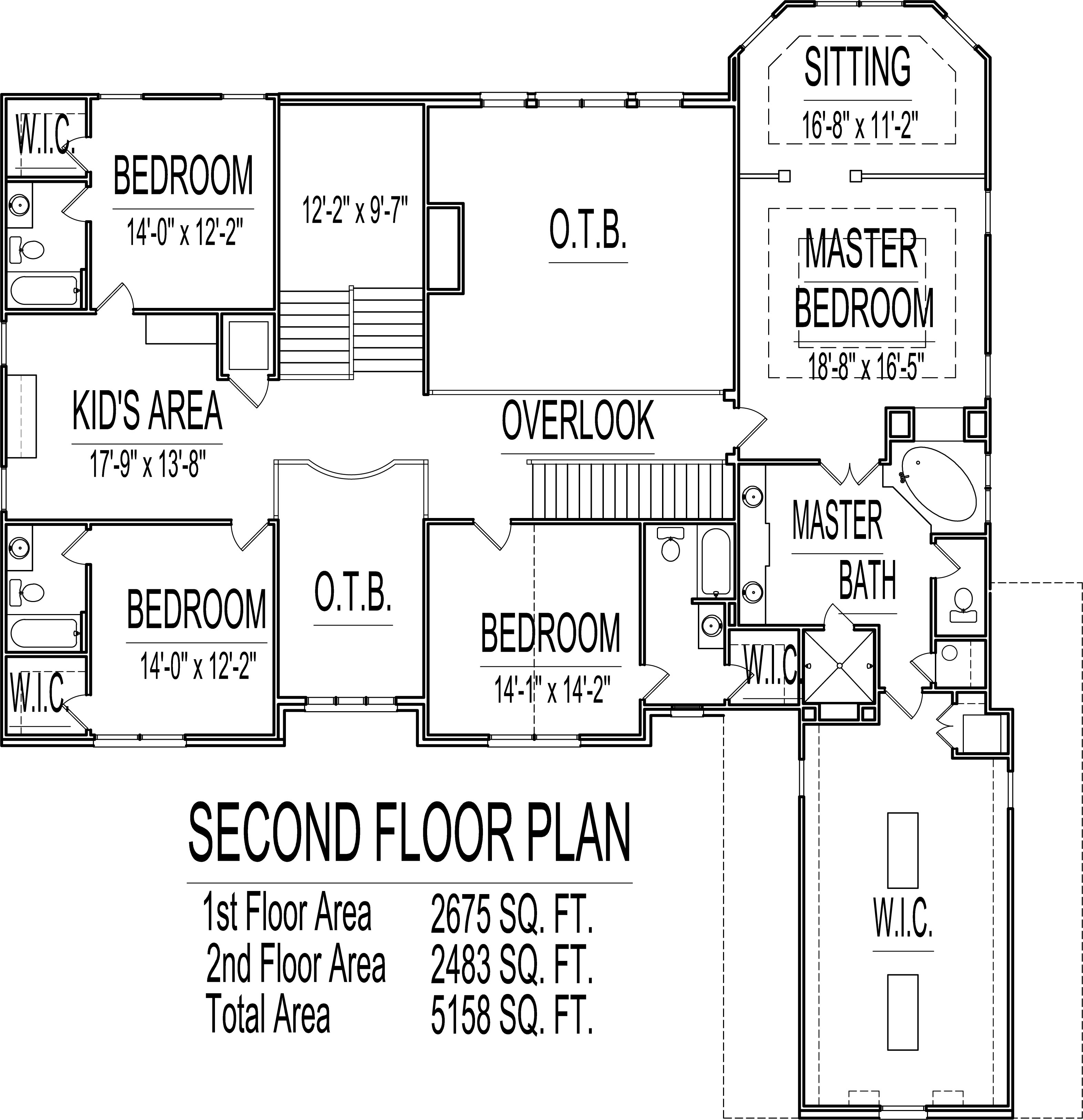 rear stair 5 Bedroom 2 Story House Plans 5100 Sq Ft Atlanta Augusta Macon Georgia Columbus Savannah Athens Detroit Ann Arbor Michigan Pontiac Grand Rapids Warren Michigan Flint Lansing