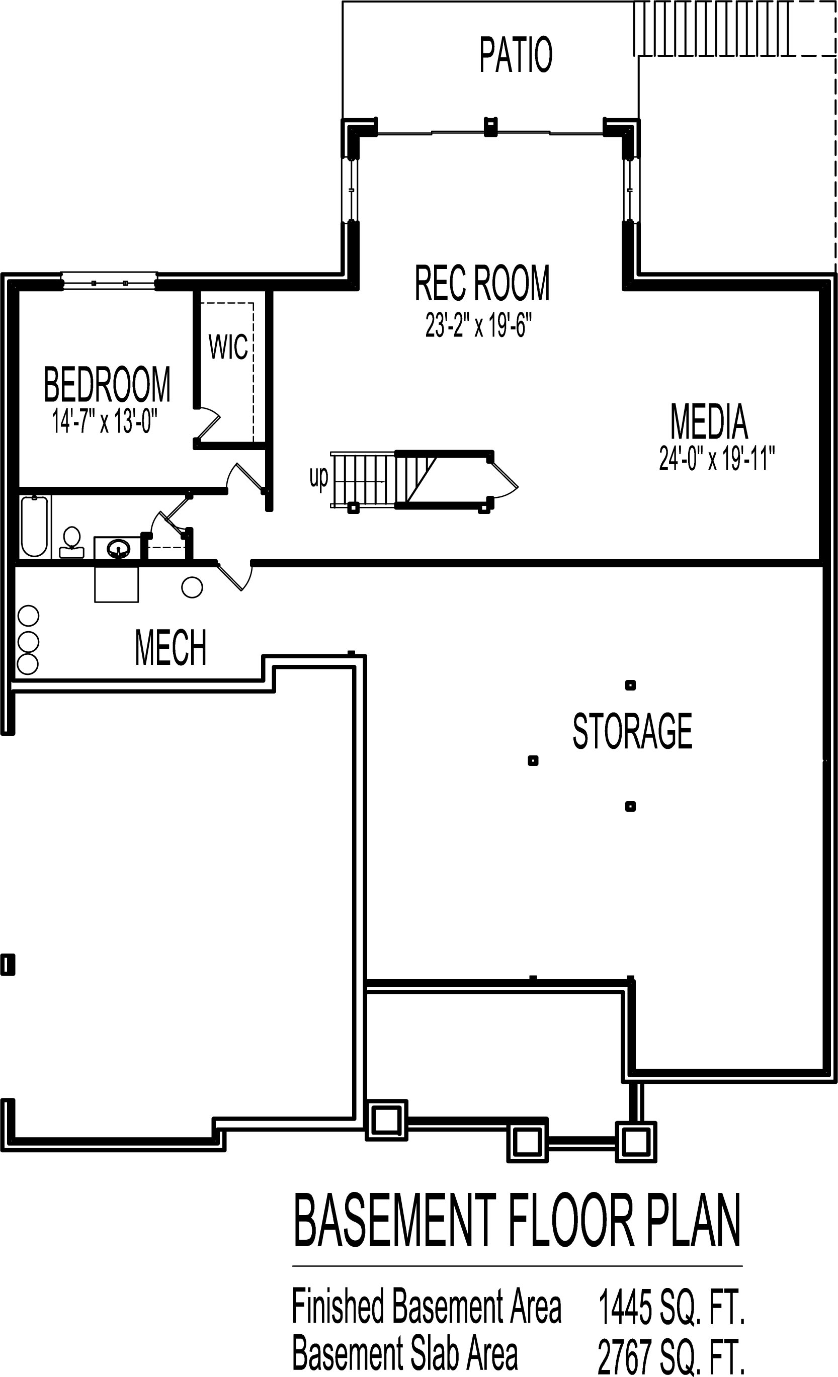 3 Bedroom Bungalow House Floor Plans Designs Single Story Blueprint Drawings
