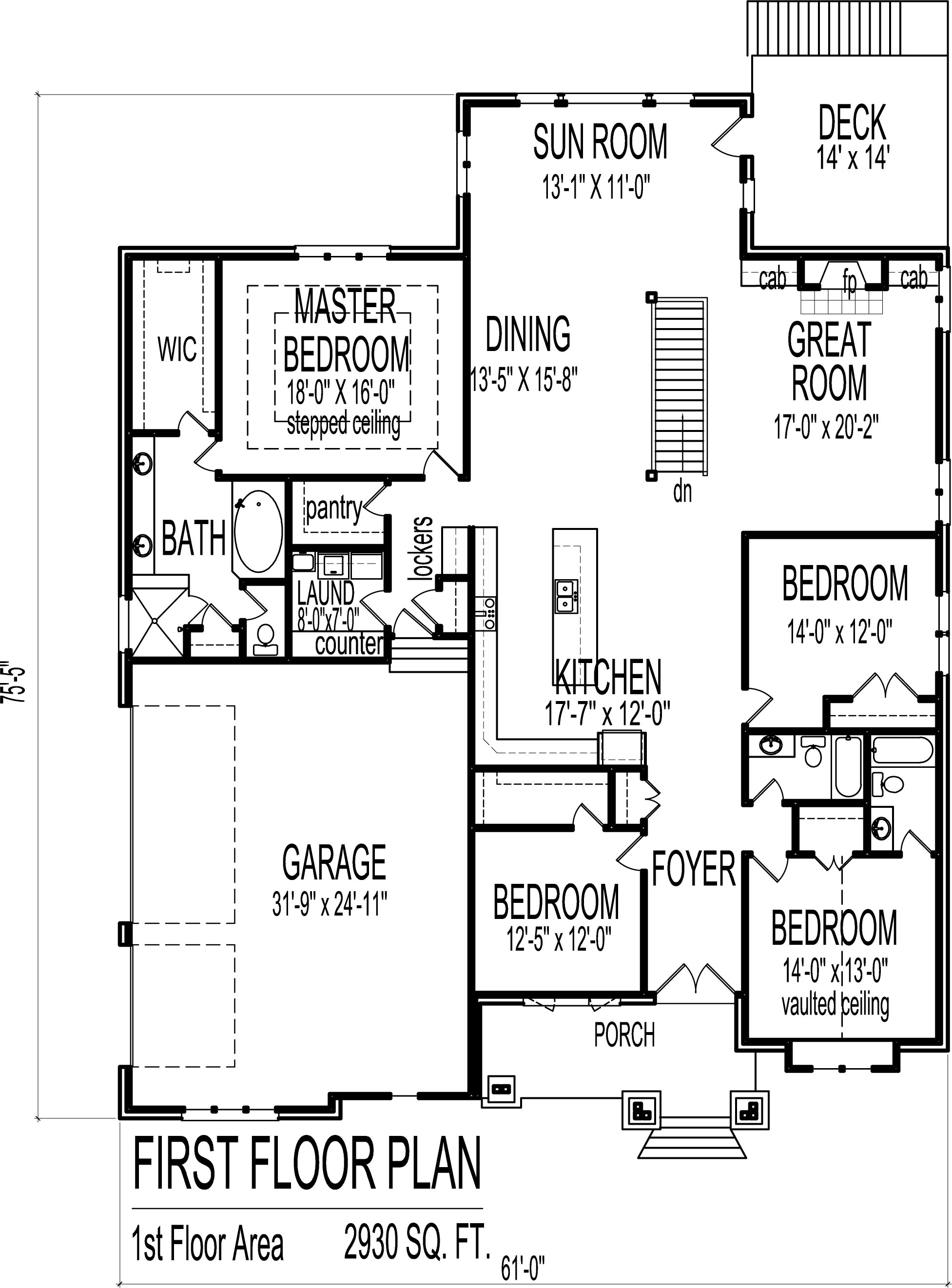 4 Bedroom Luxury Bungalow House Floor Plans Architectural