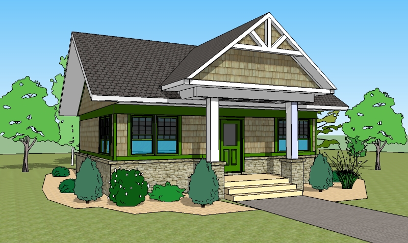 Rustic Craftsman House Floor Plans 1 Story 1 Bedroom 700 Sq Ft