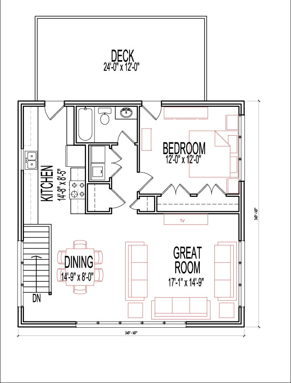 1 Bedroom 2 Story 900 SF House Plans Apartment over Garage Prairie Style Atlanta Augusta Macon Georgia GA Columbus Savannah Athens Detroit Ann Arbor Michigan MI Pontiac Grand Rapids Warren Flint Lansing