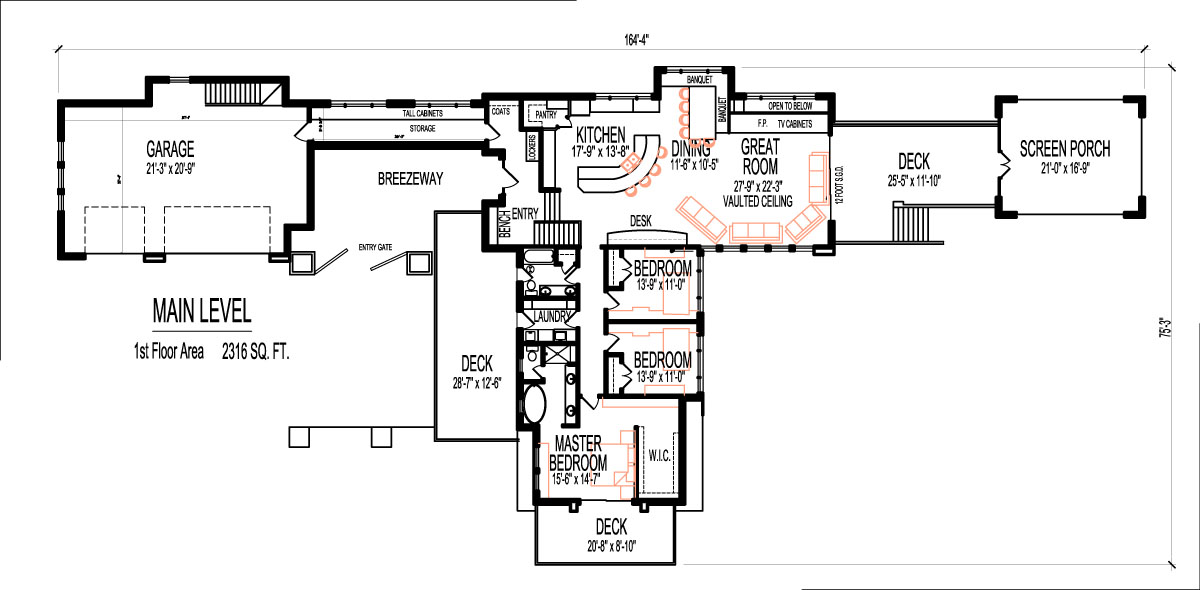 Prairie Architecture House Floor Plans 3 Bedroom 2000 Sq Ft Design