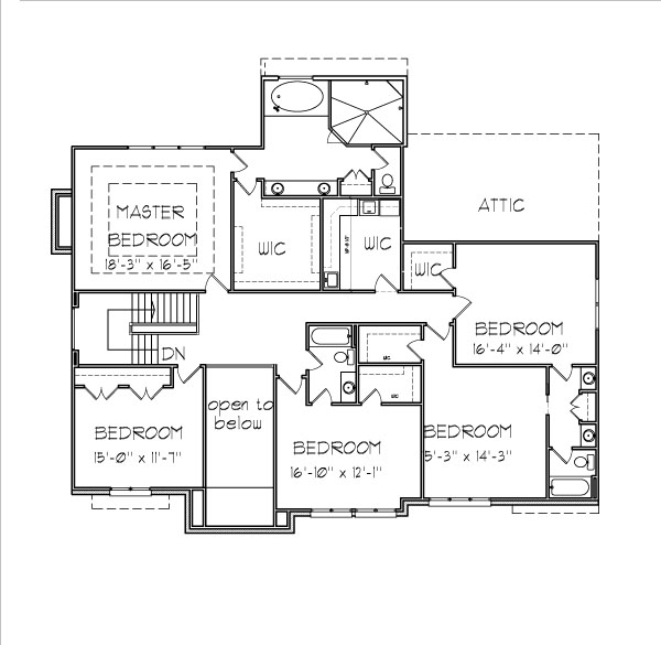 Small Custom 4000 Sq Ft Five Bedroom 2 story House Floor Plan & Basement Indianapolis Indiana pictures