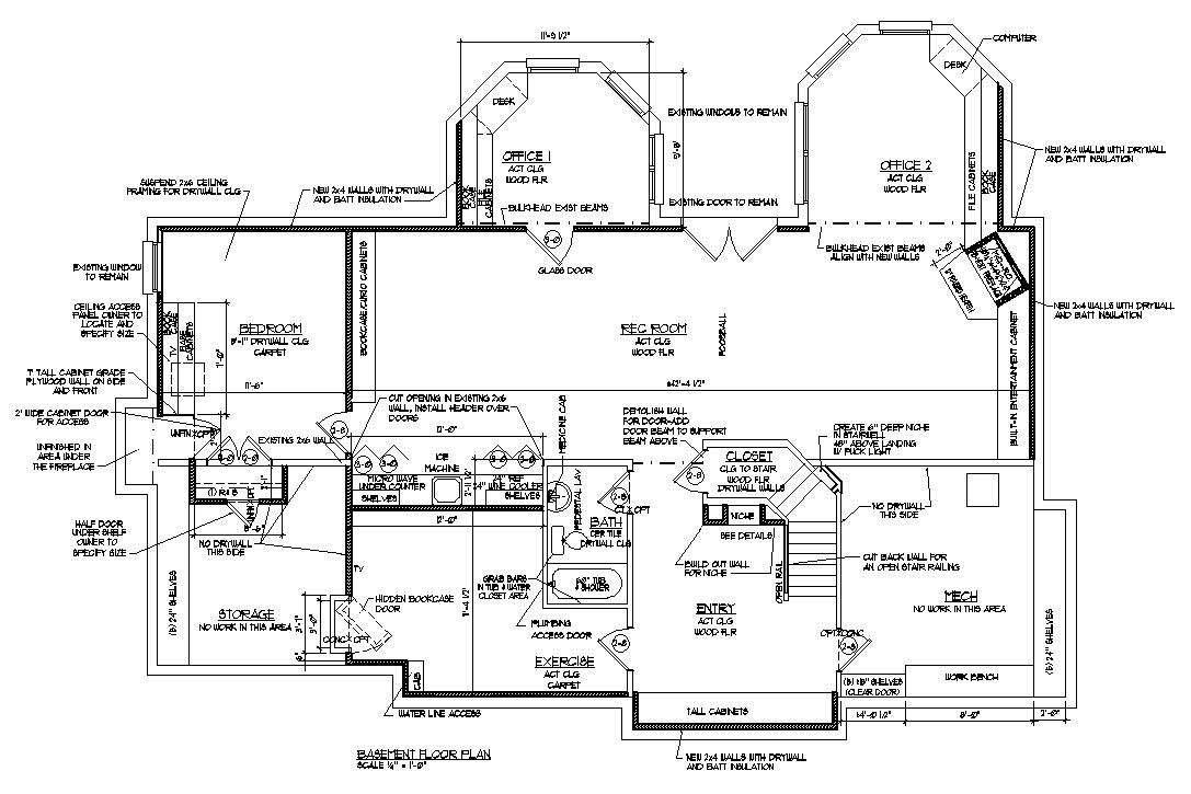 Basement Blueprint Reno Ideas Room Renovation Floor Plans Layout