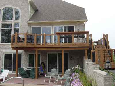 Basement Entrance Ideas Second Story Deck Designs Simple Deck Plans