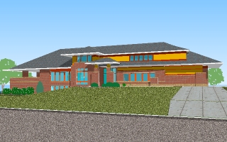 Open Floor Plan Contemporary House Plans 4000 SF Two Story 3 Car Garage Atlanta Boston Baltimore Chicago Illinois